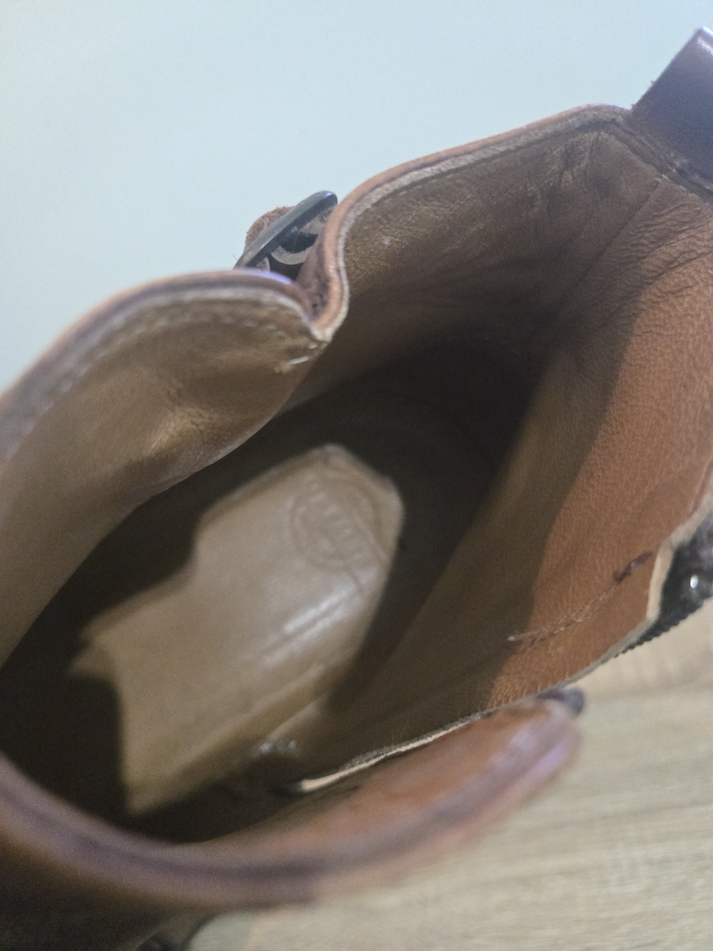 Men's Handmade Brown Leather Ankle Boots with Side Zip and Buckle Strap - Picture 6 of 6